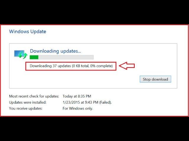 How to Fix Windows Update Stuck On 0% in Windows 10/8.1/7