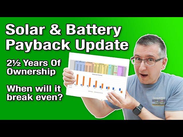 Solar & Battery Payback Update After 2½ Years of Ownership. Will I break even??