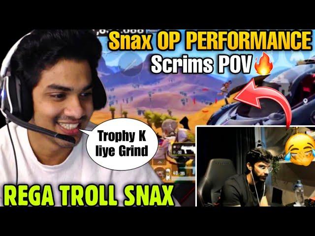 Snax OP Performance in Scrims POV  Rega Trolling Snax 