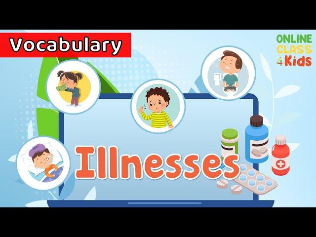 Illnesses - Symptoms - Health Problems | Educational Videos For Kids | Learn English For Kids