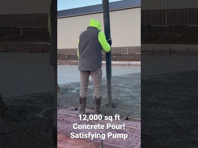 12,000 sq ft concrete pour! 1,624 psi ! Satisfying Pump #investment #construction #cashflow