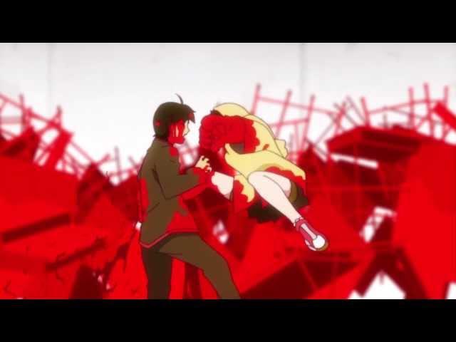 Bakemonogatari fight scene: Koyomi vs. Kanbaru