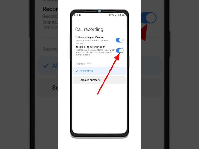 How to off record calls automatically in xiaomi all models | Disable automatically calls record
