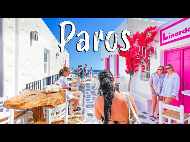 Paros Greece, Naousa, walking tour 4k, Greece 2024