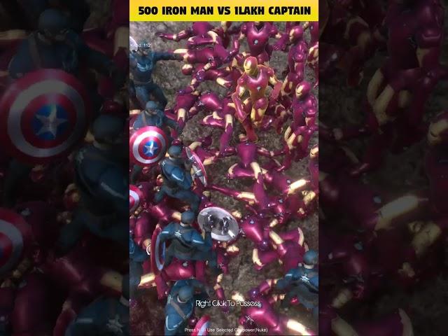 500 IRON MAN VS 100000 CAPTAIN AMERICA #shorts #gaming