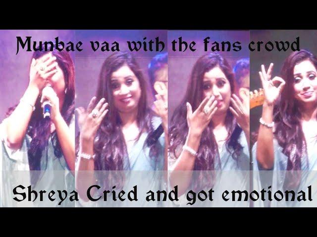 AWESOME CROWD SINGING Munbae vaa with ShreyaGhoshal II EMOTIONAL AND TEARED UP SHREYAGHOSHAL II