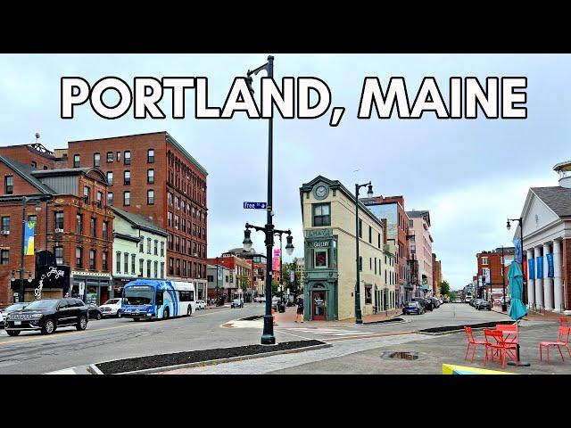 DRIVING IN MAINE, USA - Downtown Portland Driving Tour - 4K