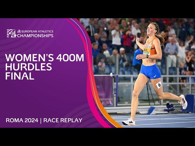 CHAMPIONSHIP RECORD! Women's 400m hurdles final replay | Roma 2024