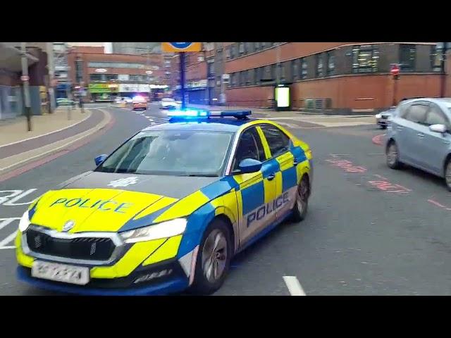 Leicestershire Police Units x8 Responding to a disturbance in Leicester