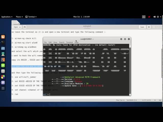 Born2Hack!!!  WIFI Jamming Using Websploit