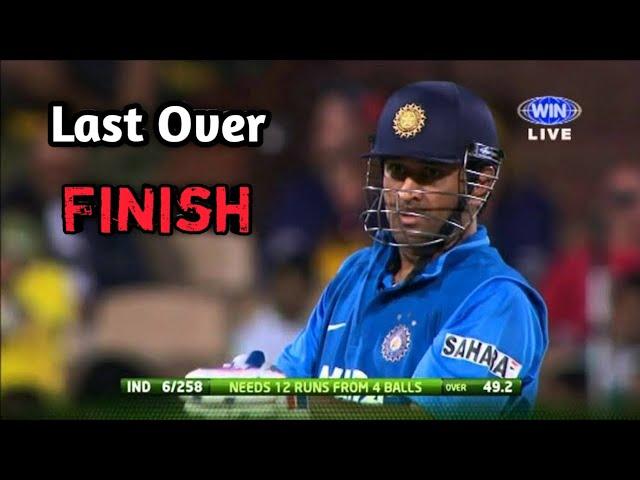 MS Dhoni last over finish || India vs Australia || 13 runs required off 6 balls