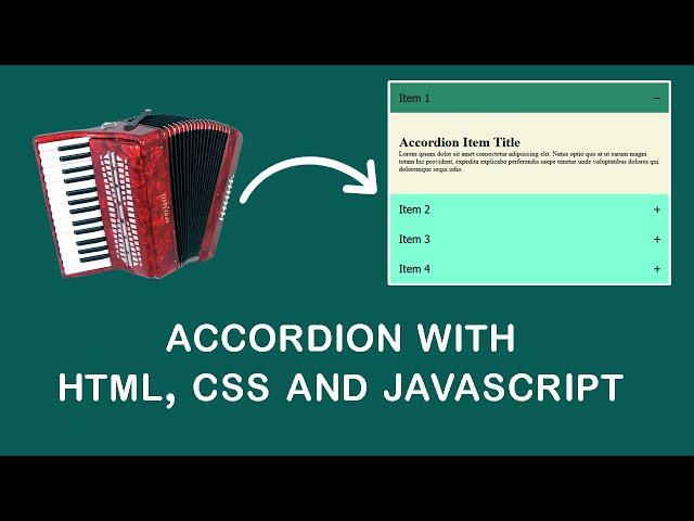 How To Create An Accordion With HTML, CSS, JavaScript | Web Cifar