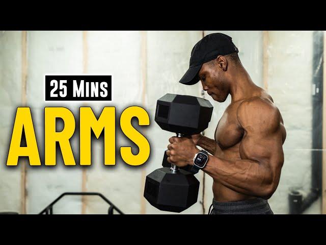 25 Minute Dumbbell Workout For Biceps, Triceps & Forearms [Build & Burn #14]