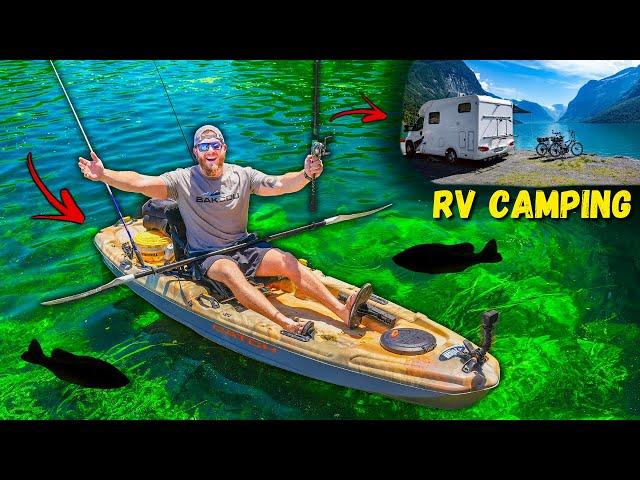 Fishing & Exploring ULTRA Clear Lake FULL of Trophy Bass (Kayak Fishing Adventure) pt. 1