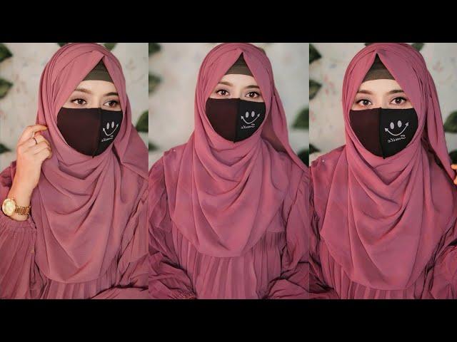 Easy Hijab Tutorial With Abaya  | Everyday Simple Hijab Styles With Full Coverage | School Hijab |