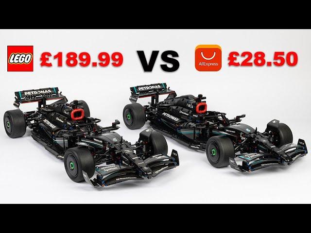 Almost identical! Lego Technic AMG F1 W14 E Performance vs Cheap AliExpress Copy.