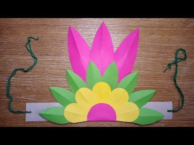 COLORFUL DIY PAPER HEADDRESS LAST MINUTE CRAFTS