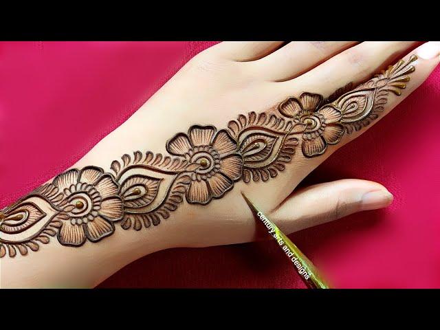 New easy stylish back hand mehndi design | simple mehndi design | mehndi design | mehandi | Mehndi.