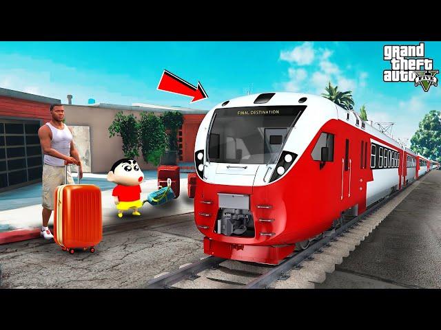 Franklin & Shinchan Travelling In Train For Picnic GTA 5 || Gta 5 Tamil