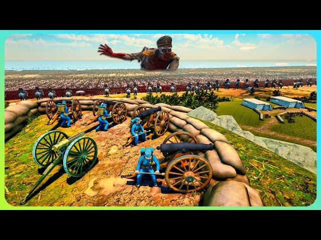 4 MILLION Nazi Zombies Landing vs Union Army - Ultimate Epic Battle Simulator 2 UEBS 2