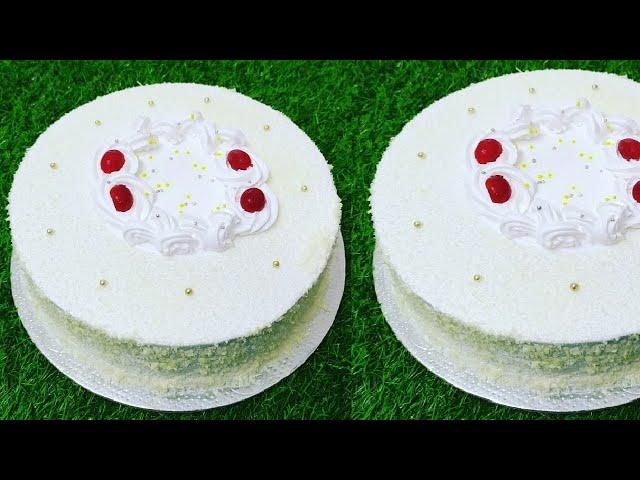 1 KG White Forest Cake Perfect Recipe | White Forest Cake Recipe Without Oven