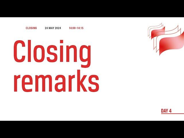 Closing remarks | 12th European Remembrance Symposium