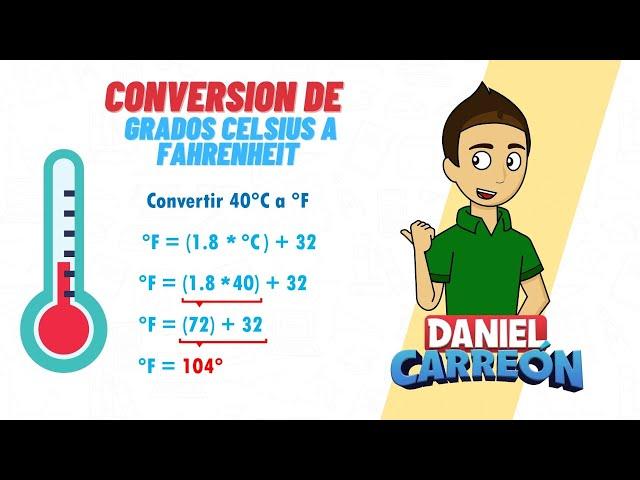 CONVERSIÓN DE GRADOS CELSIUS A FAHRENHEIT Super facil - Para principiantes