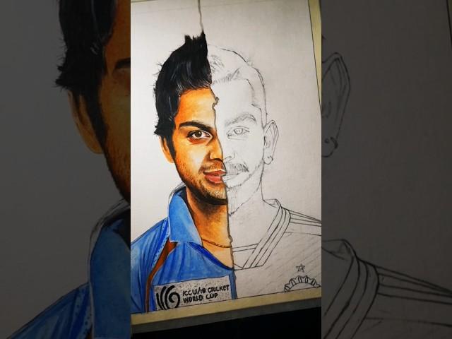 Virat Kohli drawing  കോലി #pencildrawing #drawing #art #viralvideo #viratkohli #cricket #shorts