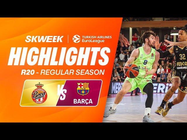 WILL BARÇA UPSET THE LEADER  ? - AS Monaco vs FC Barcelone - Highlights EuroLeague R20