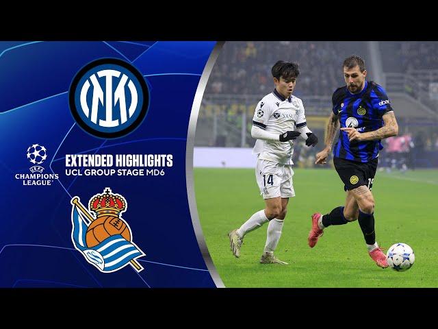 Inter vs. Real Sociedad: Extended Highlights | UCL Group Stage MD 6 | CBS Sports Golazo