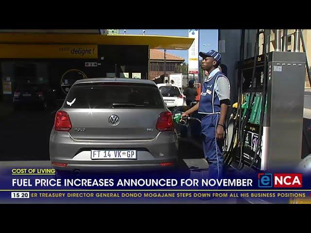 Fuel price increase to take effect from November 6