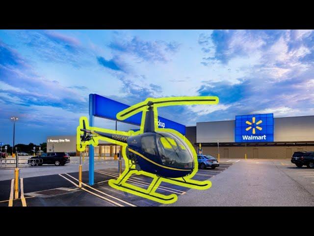 Flying a helicopter to the store!!