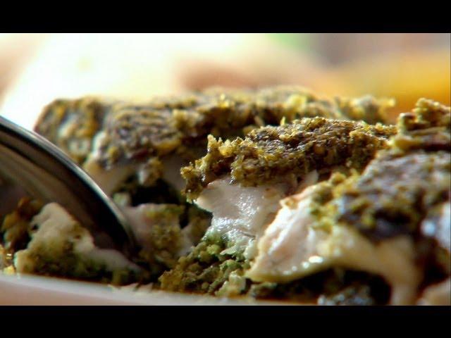 Stuffed Sea Bass with Coconut & Coriander Chutney - Indian Food Made Easy - BBC Food