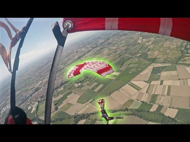 Friday Freakout: Parachute Collision On Big-Way Skydive