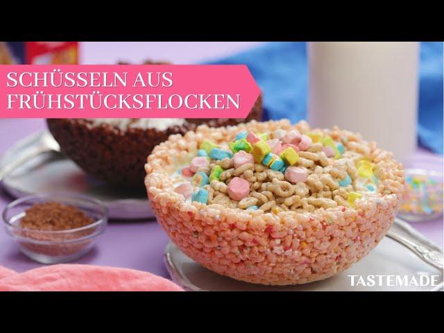 Schüsseln aus Frühstücksflocken