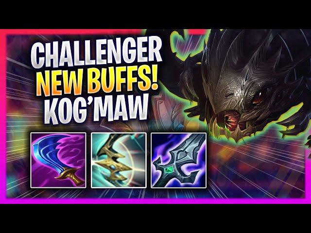 KOREAN CHALLENGER TRIES KOG'MAW WITH NEW BUFFS! - Korean Challenger Plays Kog'maw ADC vs Smolder!