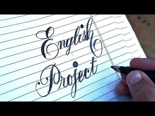 How to write English Project in beautiful calligraphy using pencil | Hand lettering