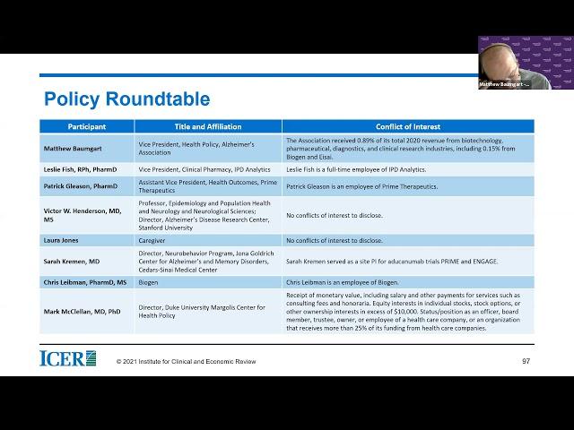 CTAF Meeting on Alzheimer's Disease: Policy Roundtable