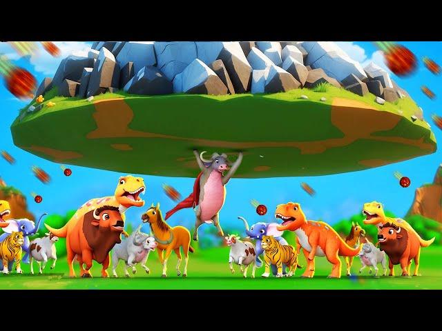 Super Buffalo's Heroic Rescue Mission: Saving Farm and Wild Animals from Meteor Shower!