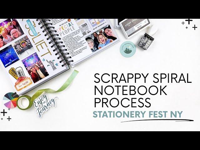 Scrappy Spiral Notebook Flip Through & Process | New York 2024