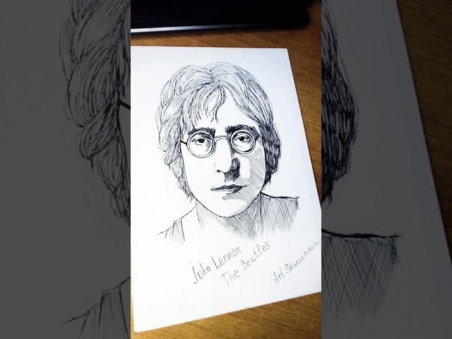 The BeatlesJohn Lennon️ Быстрый скетч за 10 минут ️️#drawing #sketch #art #portrait
