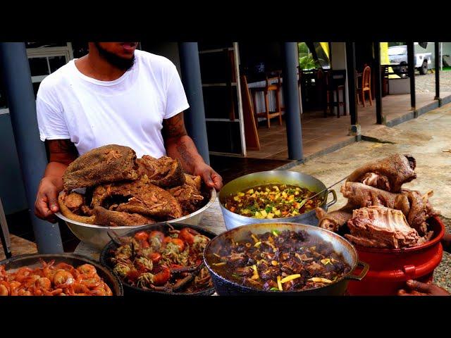 INSANELY WILD EATING Jamaica!! Land Of Meats Fests!! Food Heaven!!