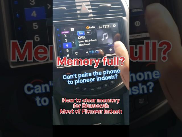Pioneer bluetooth memory full - Most of Pioneer indash #howto #clrear #full #memory #pionner #indash