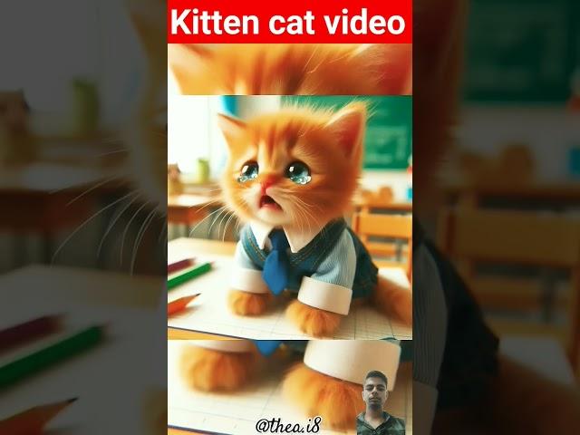 Little cat sad story | kitten cat viral video| #cute #animals #shorts #spiderman @spiderman #cat