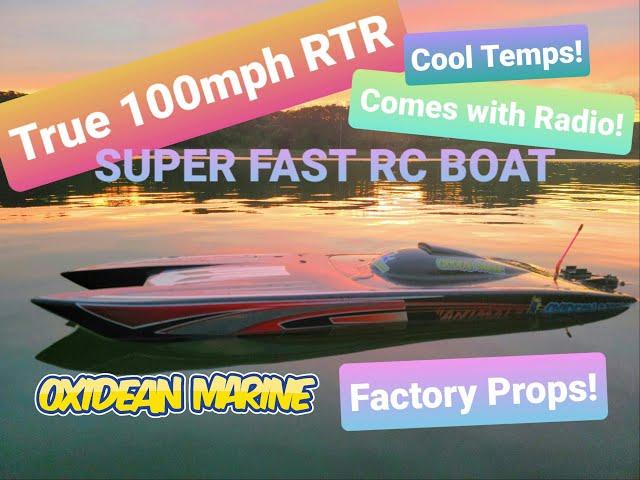 100+ MPH RC BOAT!!! CRAZY FAST!! RTR! OXIDEAN MARINE ANIMAL TWIN CAT!