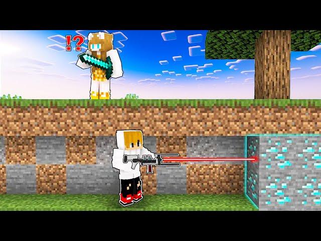 LASER MINING Speedrunner VS Hunter in Minecraft (Tagalog)