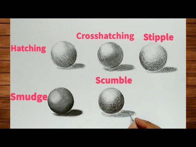 type of shading techniques || different types of shading techniques || 5 shading techniques