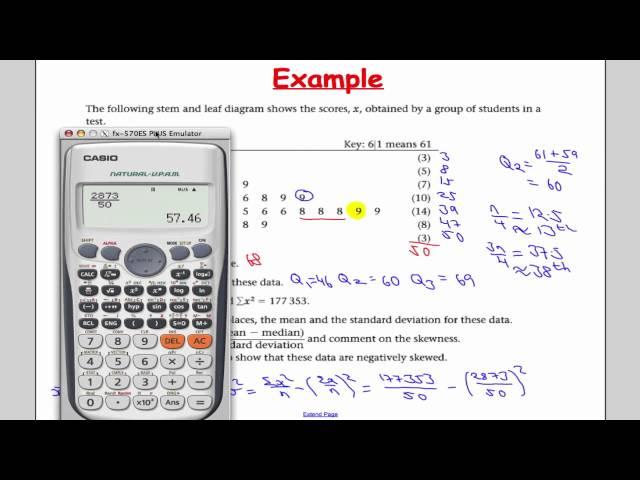 Edexcel S1 Tutorial 9 Skewness and Comparing