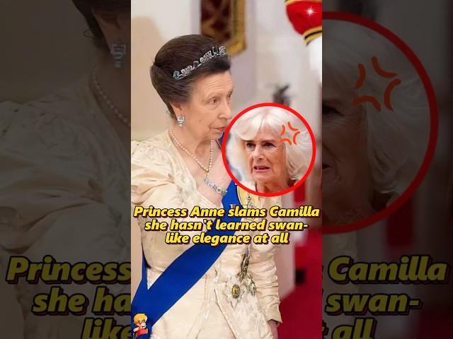 Princess Anne slams Camilla: she hasn't learned swan-like elegance at all.#shorts #royal #camilla