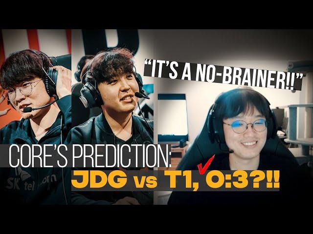 CoreJJ - T1 wins with 3:0?! Core's Prediction on JDG vs T1 | League of Legends